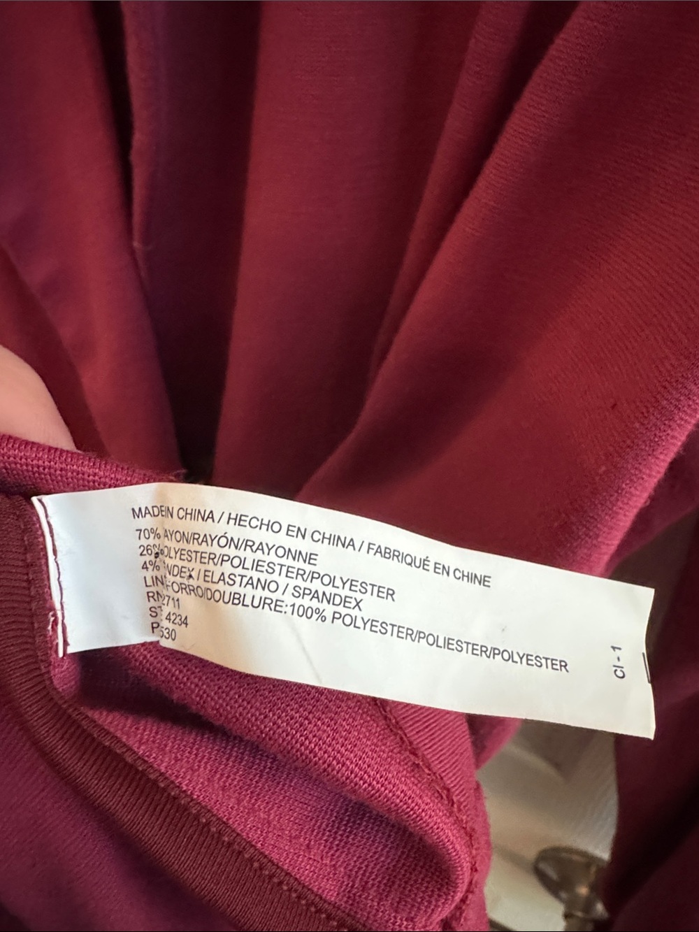 ELOQUII Stretch Single Button Blazer Raspberry Size 16 - Picture 5 of 5